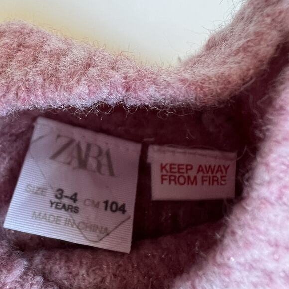 Zara Pink Knit Sweater 3-4 - Picture 3 of 6